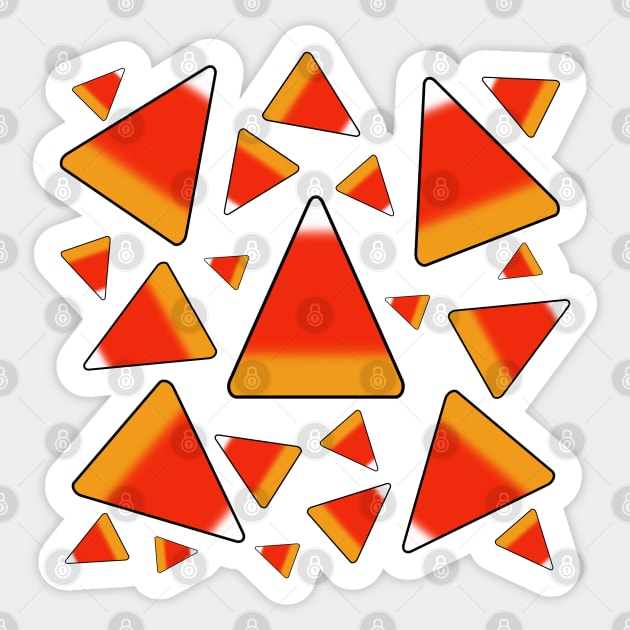 Candy Corn Red & Orange Sticker by BlakCircleGirl